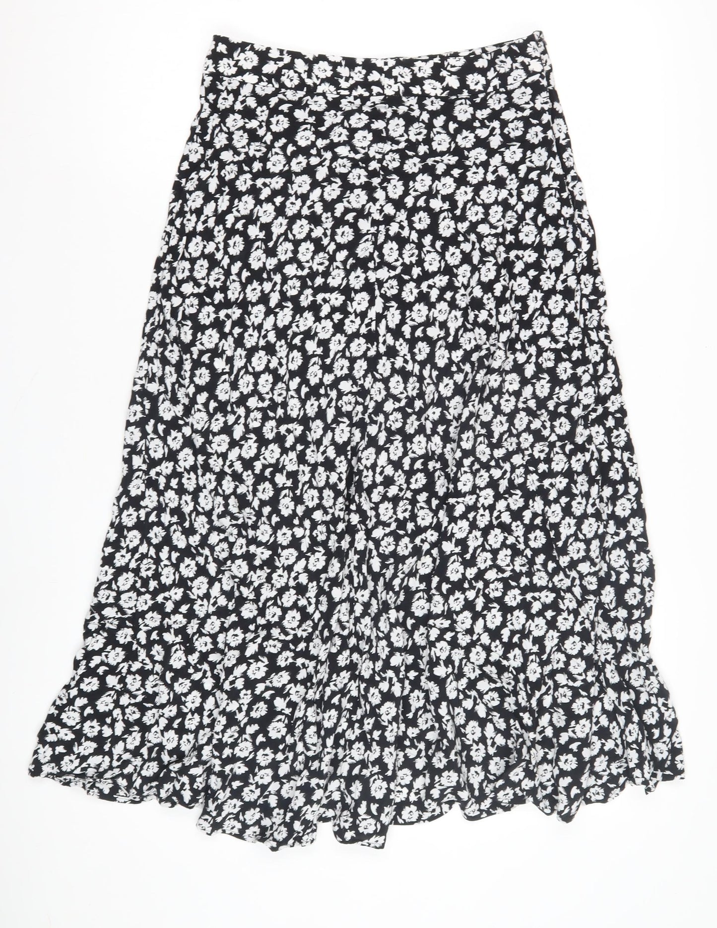 Zara Women's Medium Black Floral Skirt