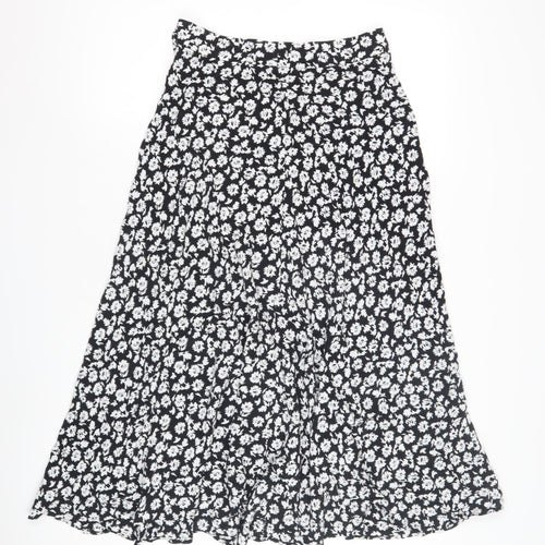 Zara Women's Medium Black Floral Skirt