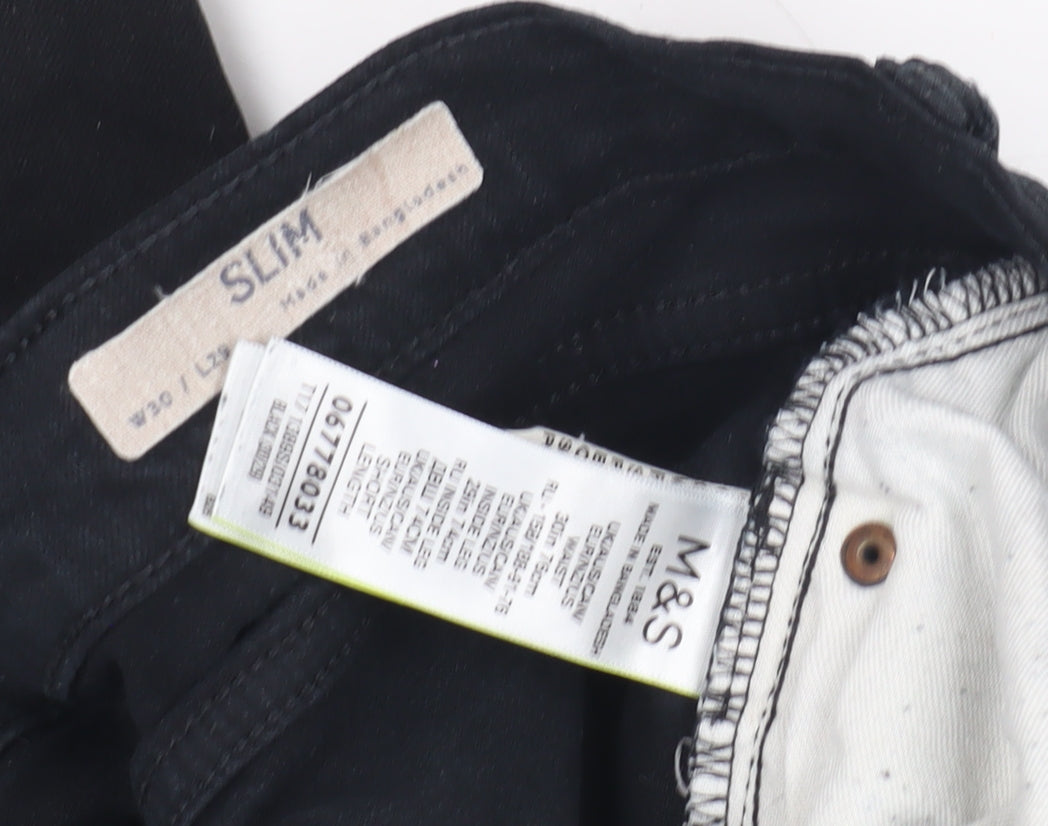 Marks and Spencer Women's Black Slim Jeans Size 30
