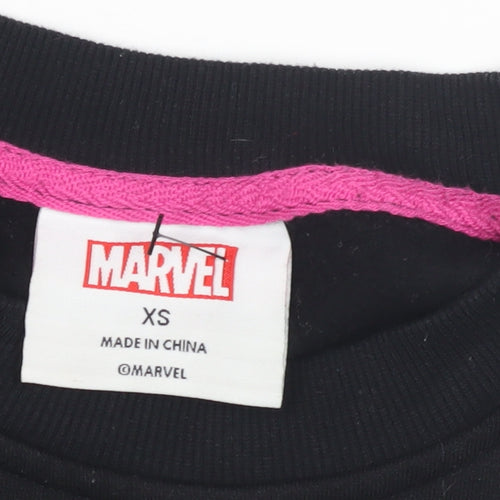 Marvel Women's XS Black Pullover Sweatshirt