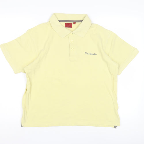 Pierre Cardin Yellow Polo Shirt Size S Unisex Adults