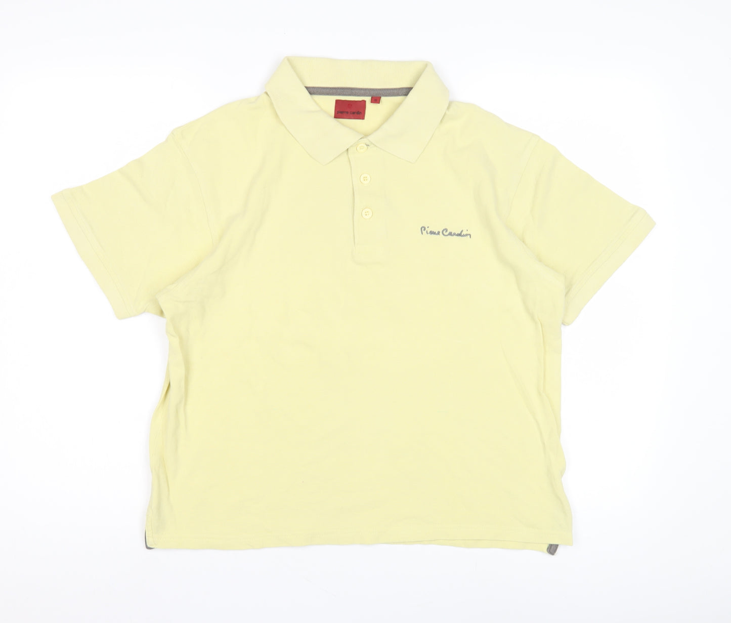 Pierre Cardin Yellow Polo Shirt Size S Unisex Adults