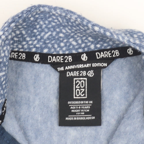 Dare2B Boys Flecked Blue Jacket, Size 5-6 Years, Zip Closure