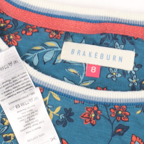 Brakeburn Women’s Floral 3/4 Sleeve Cotton Top, Size 8