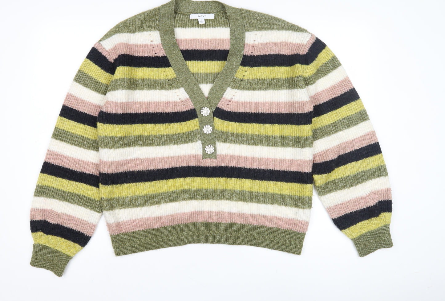 Next Women's Multicoloured Striped Cardigan S