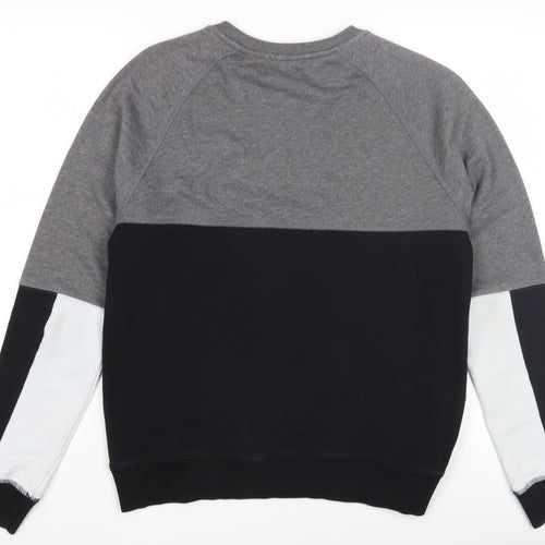Topman Men's Grey & Black Pullover Sweatshirt - Size S