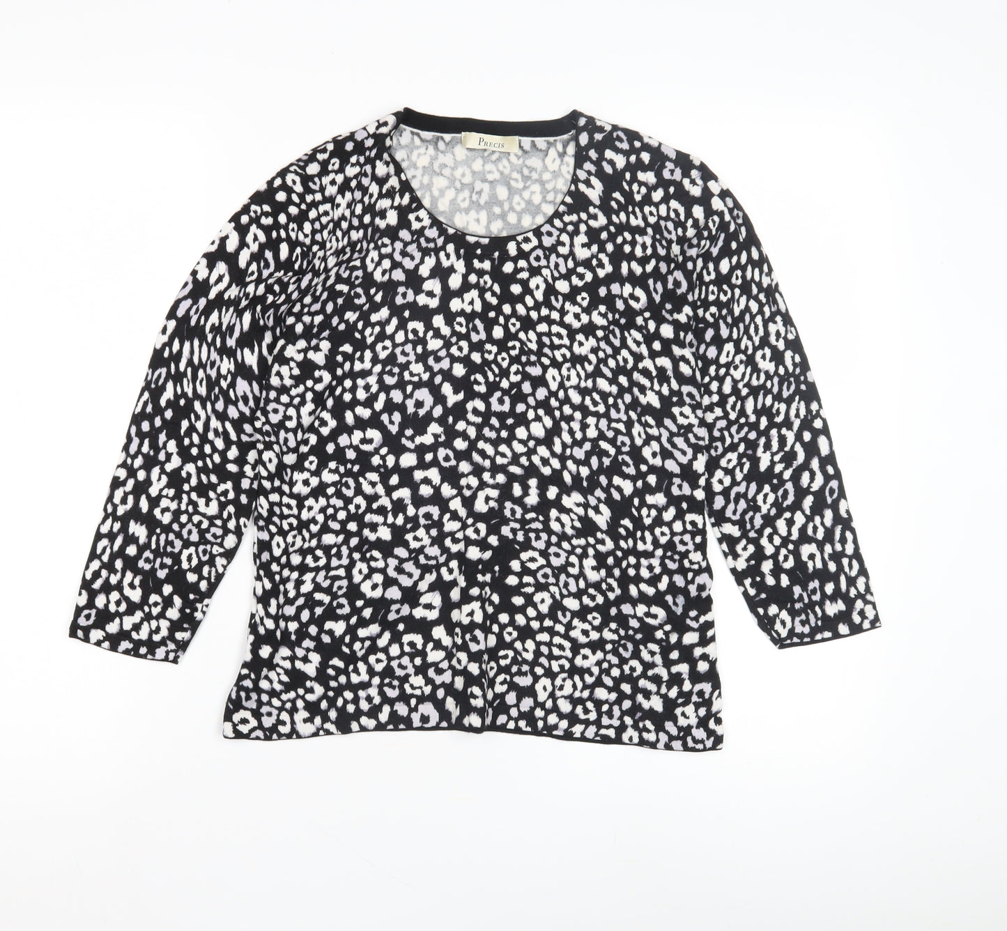Precis Women's Black Animal Print Pullover Jumper M