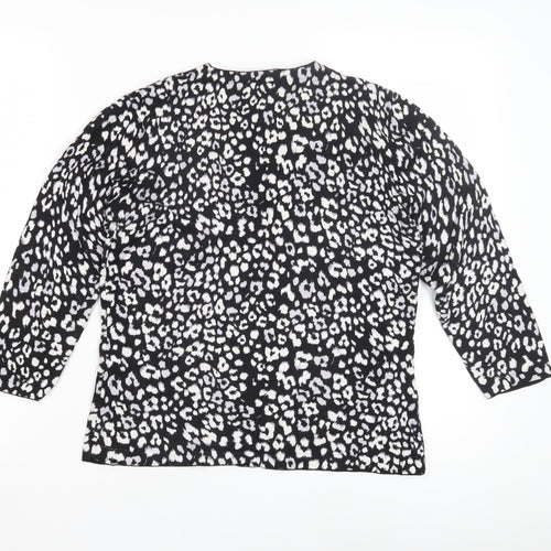 Precis Women's Black Animal Print Pullover Jumper M