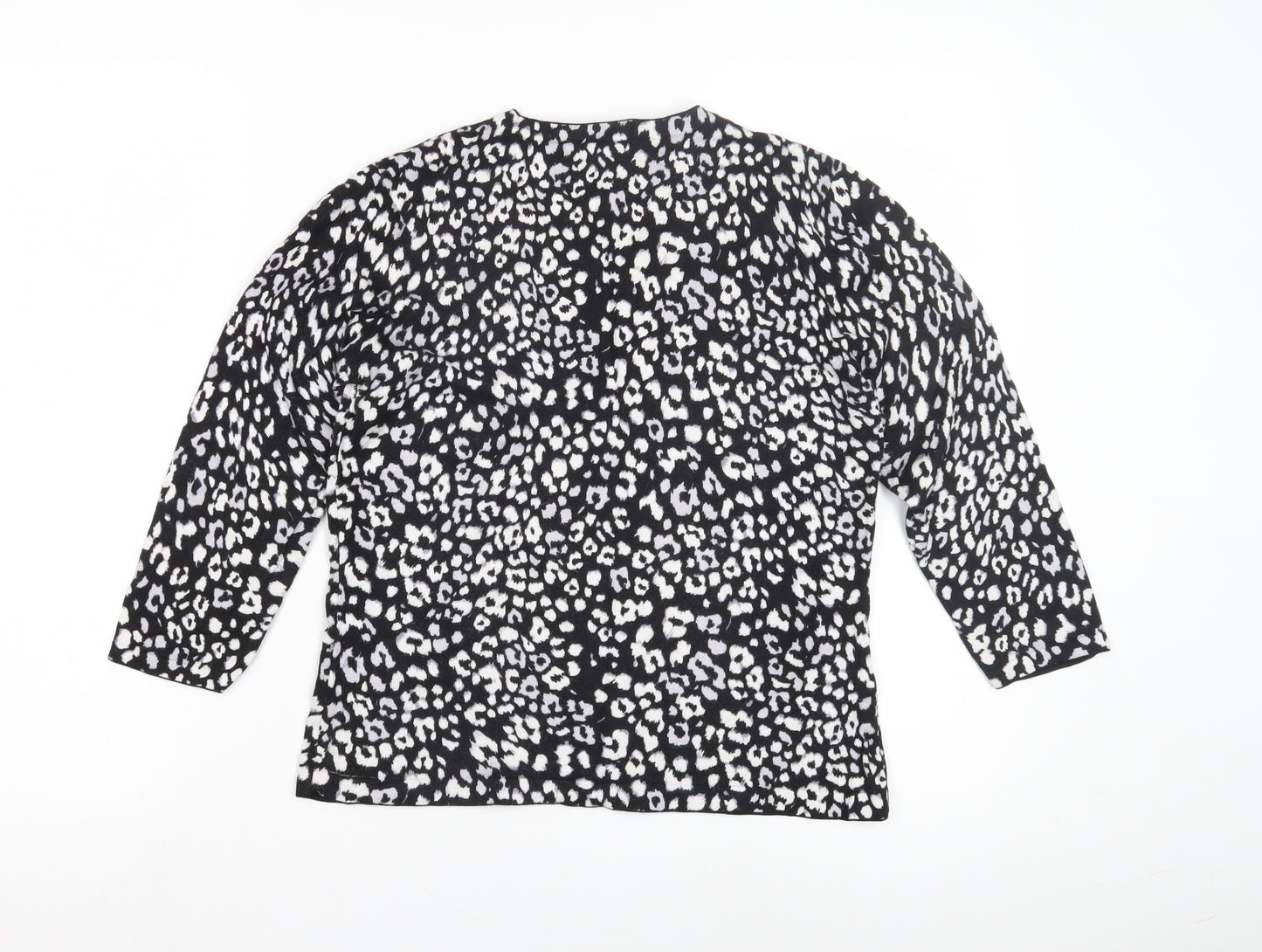 Precis Women's Black Animal Print Pullover Jumper M