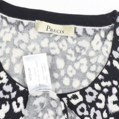 Precis Women's Black Animal Print Pullover Jumper M