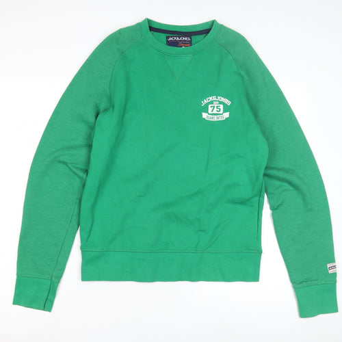 Jack & Jones Men's Green Pullover Sweatshirt M