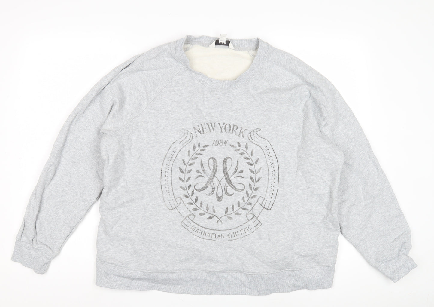 Marks and Spencer Unisex Grey Logo Sweatshirt L Pullover