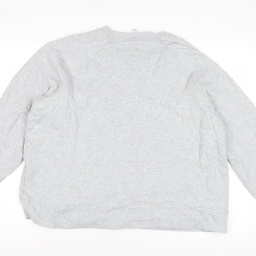 Marks and Spencer Unisex Grey Logo Sweatshirt L Pullover