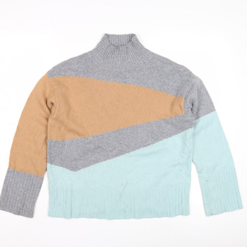 Marks and Spencer Womens Grey Beige Blue Pullover Jumper Size 12