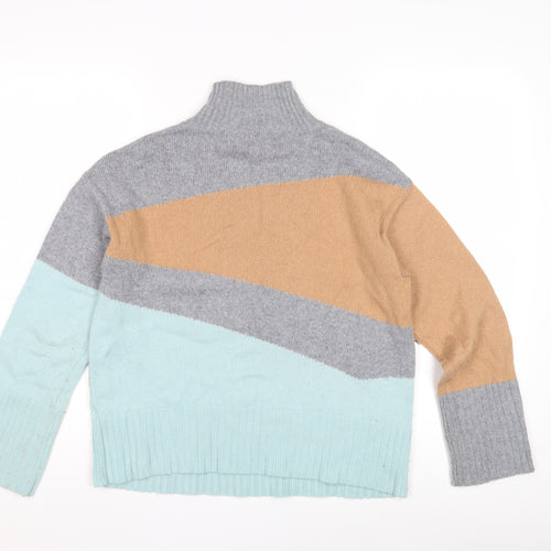 Marks and Spencer Womens Grey Beige Blue Pullover Jumper Size 12