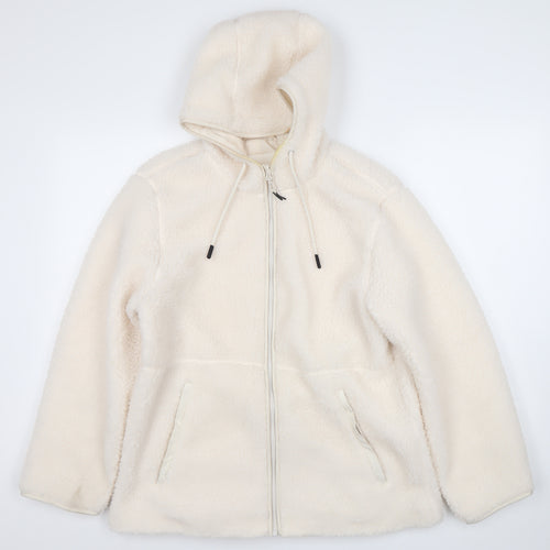 H&M Women’s Ivory Hooded Jacket XS Casual