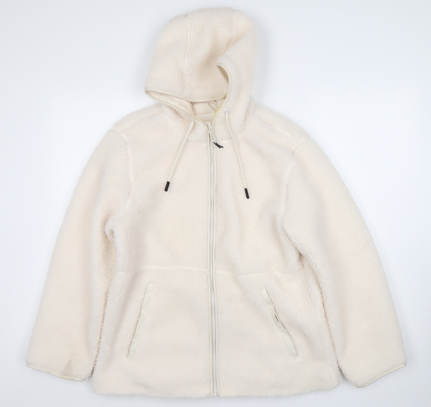 H&M Women’s Ivory Hooded Jacket XS Casual