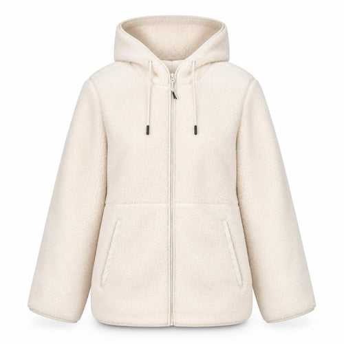 H&M Women’s Ivory Hooded Jacket XS Casual