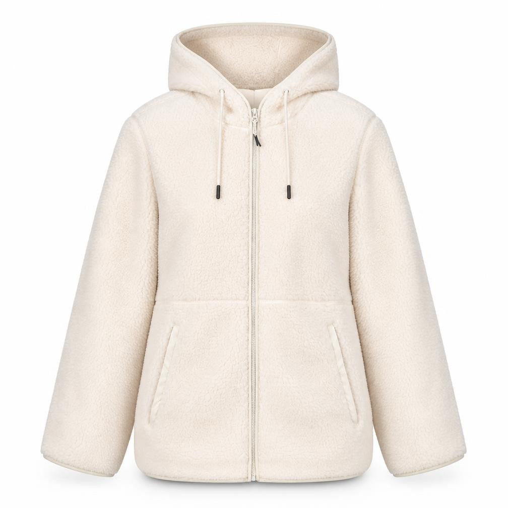 H&M Women’s Ivory Hooded Jacket XS Casual