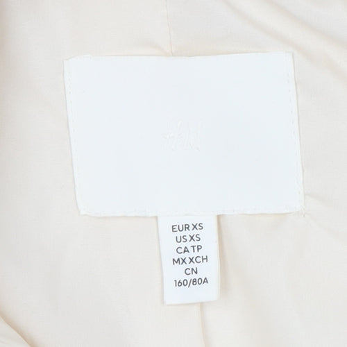H&M Women’s Ivory Hooded Jacket XS Casual