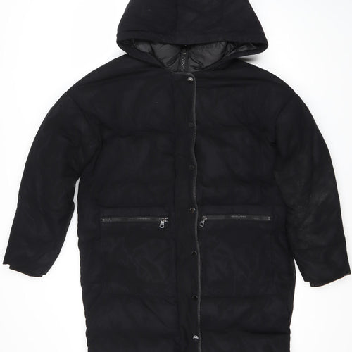 Calvin Klein Men's Black Puffer Jacket XS Hooded