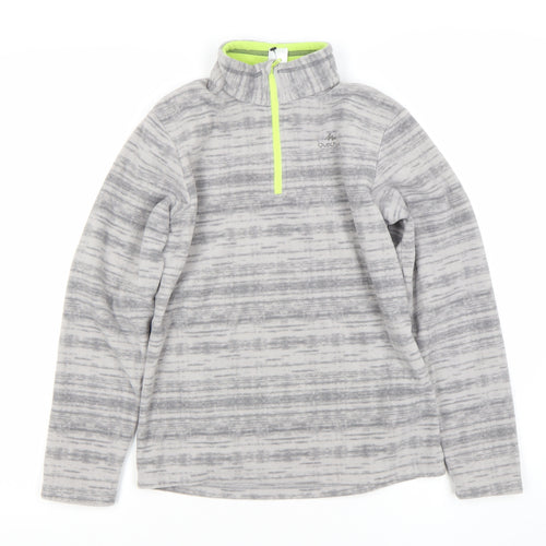 Quechua Boys Grey 12Y Full Zip Fleece Hoodie