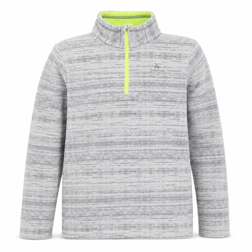 Quechua Boys Grey 12Y Full Zip Fleece Hoodie