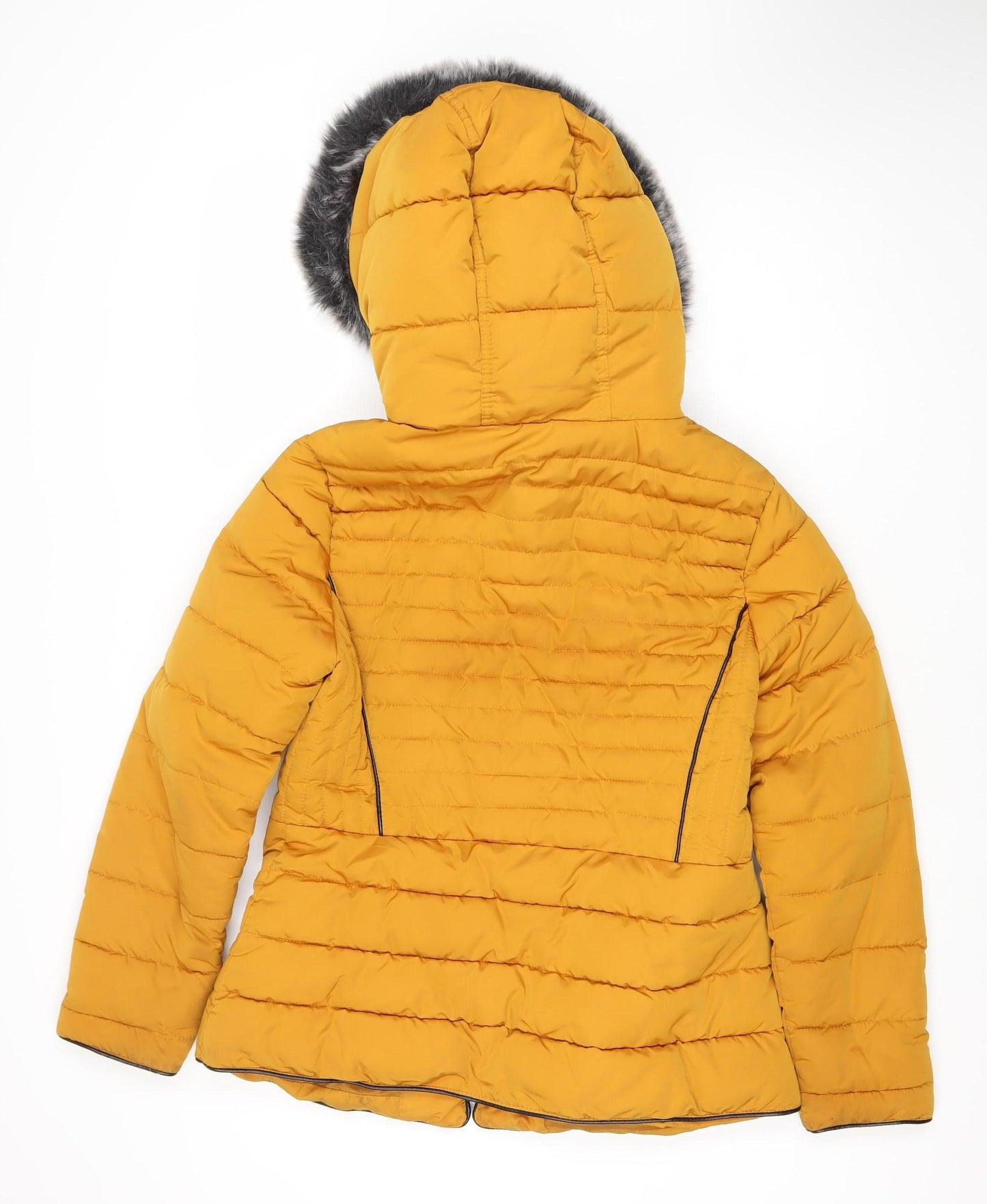 New Look Women's Yellow Puffer Jacket Size 12