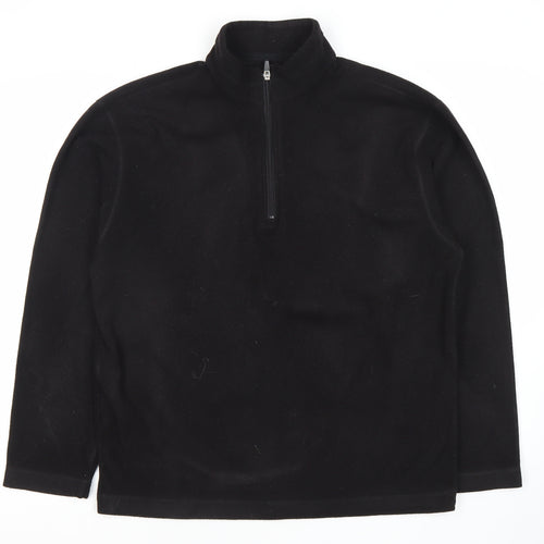 Marks and Spencer Men's Black Medium Fleece Sweatshirt