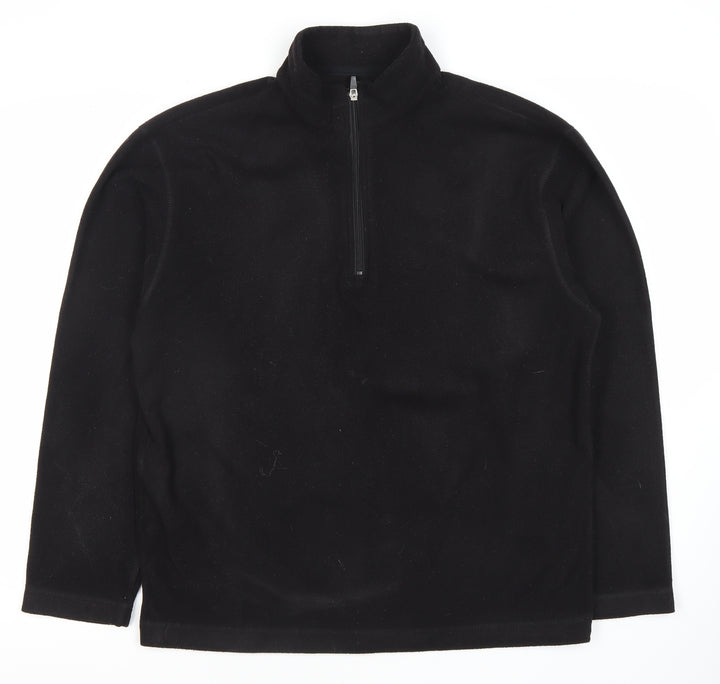 Marks and Spencer Men's Black Medium Fleece Sweatshirt