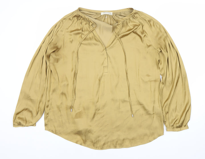 Marks and Spencer Women's Beige Tunic Blouse Size 14