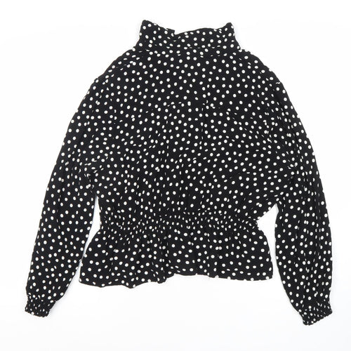 Marks and Spencer Women's Black Polka Dot Blouse Size 18