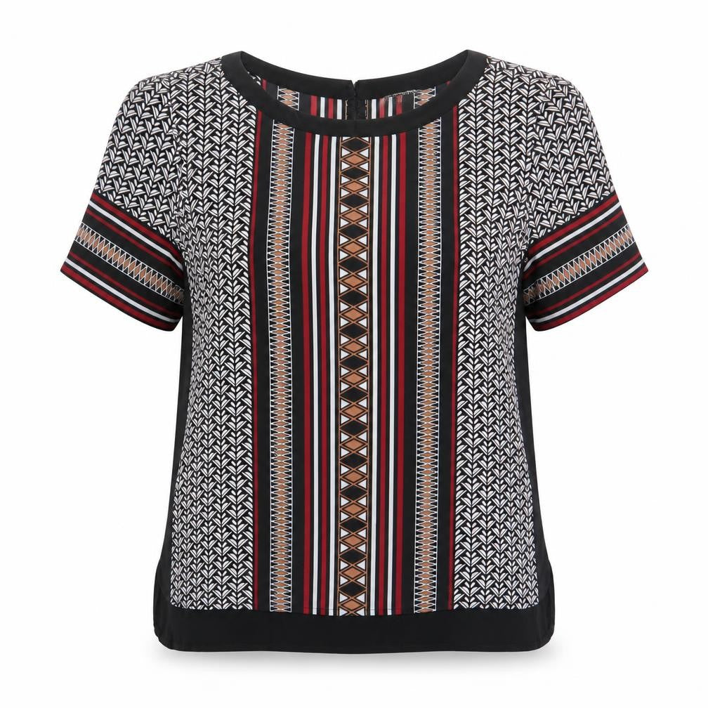 Front view of Oasis Women's Multicoloured S Geometric Blouse