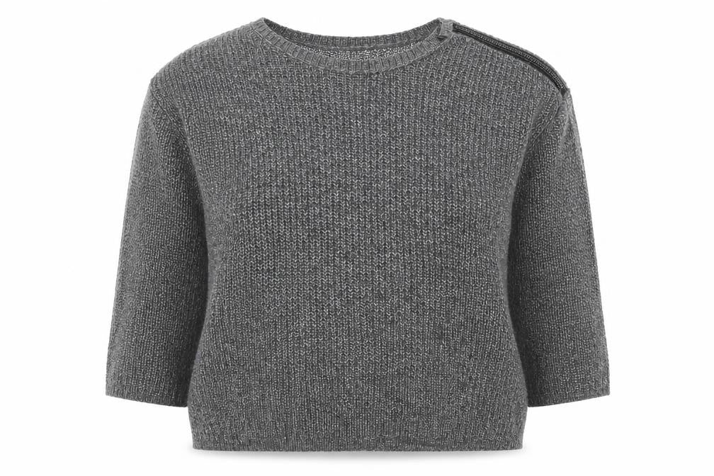 Front view of Marks & Spencer Women’s Grey jumper, size UK 14