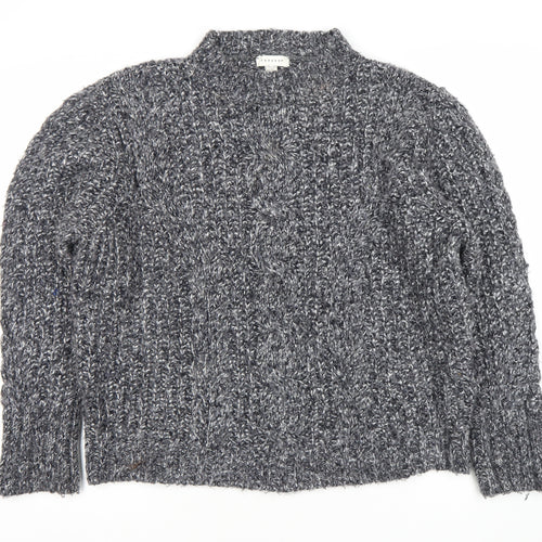 Topshop Women's Grey Chunky-Knit Jumper, Size 14