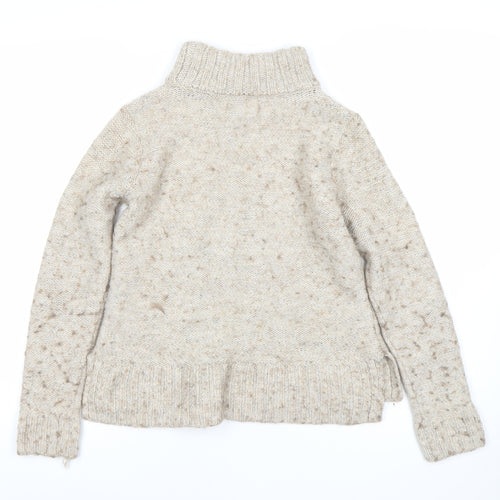 Hollister Women's Beige Roll Neck Pullover Jumper M