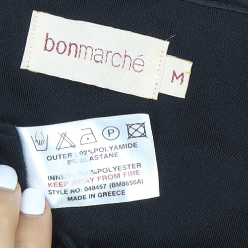 Bonmarché Women's Black Short Sleeve Top M
