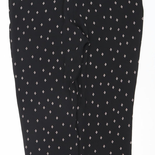 Vila Women's Black Argyle Trousers Size 10