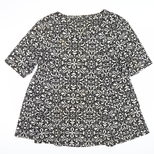 Bonmarche Women's Black Floral Tunic Size 20