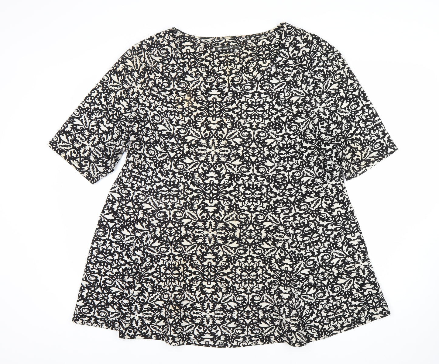 Bonmarche Women's Black Floral Tunic Size 20