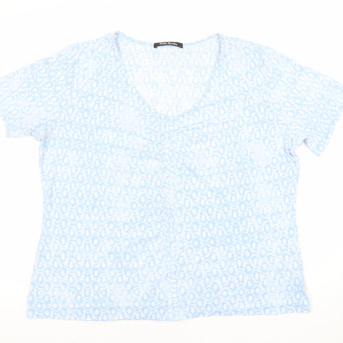 Randy Berry Women's Blue Animal Print T-Shirt