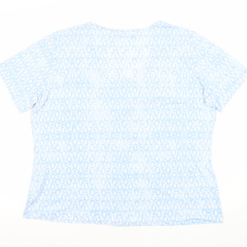 Randy Berry Women's Blue Animal Print T-Shirt