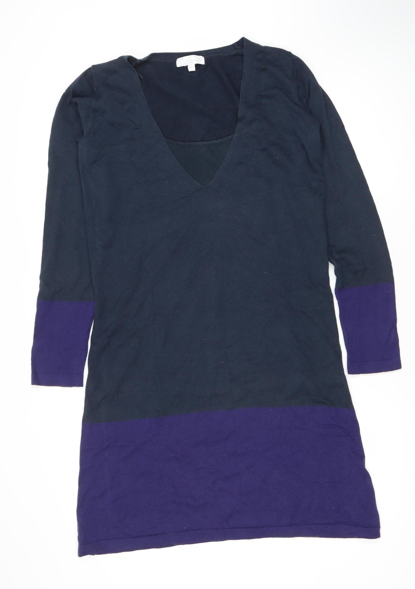 Colline Women's Blue Colourblock Shift Dress, Size 12