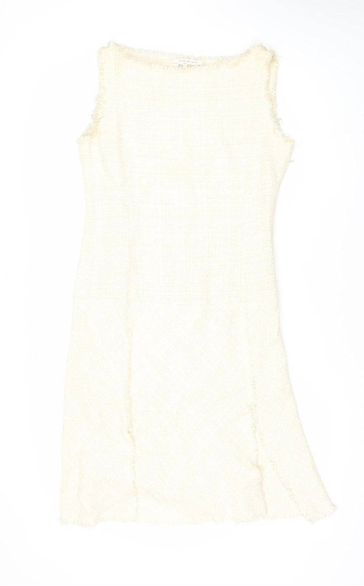 Zara Women Ivory Asymmetric Dress Size 14