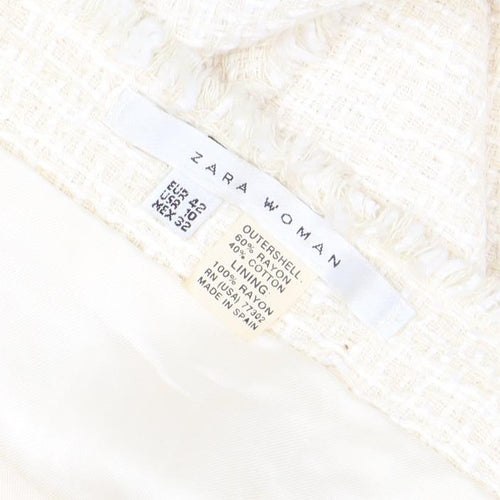 Zara Women Ivory Asymmetric Dress Size 14