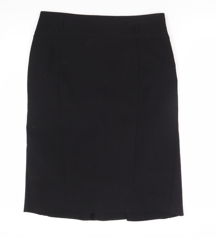 Principles Black Pleated Knee Length Skirt, Size 10