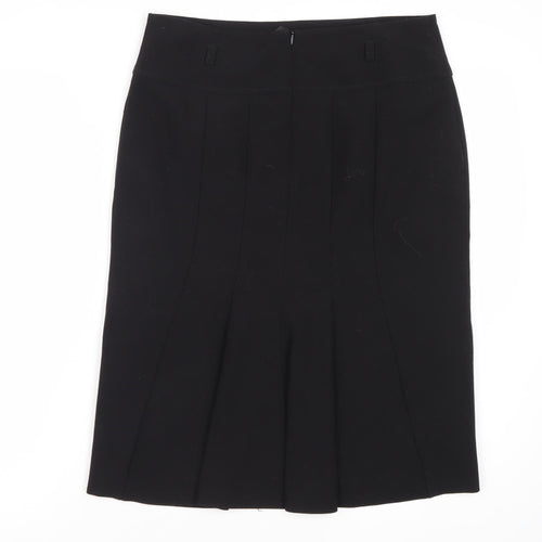 Principles Black Pleated Knee Length Skirt, Size 10