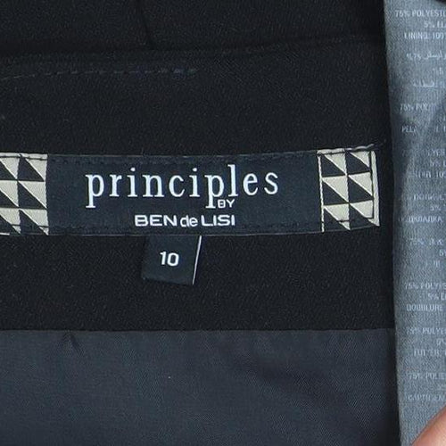 Principles Black Pleated Knee Length Skirt, Size 10