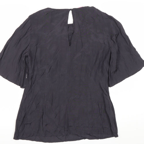 Monsoon Black Beaded Blouse, Size 12, Women's Partywear
