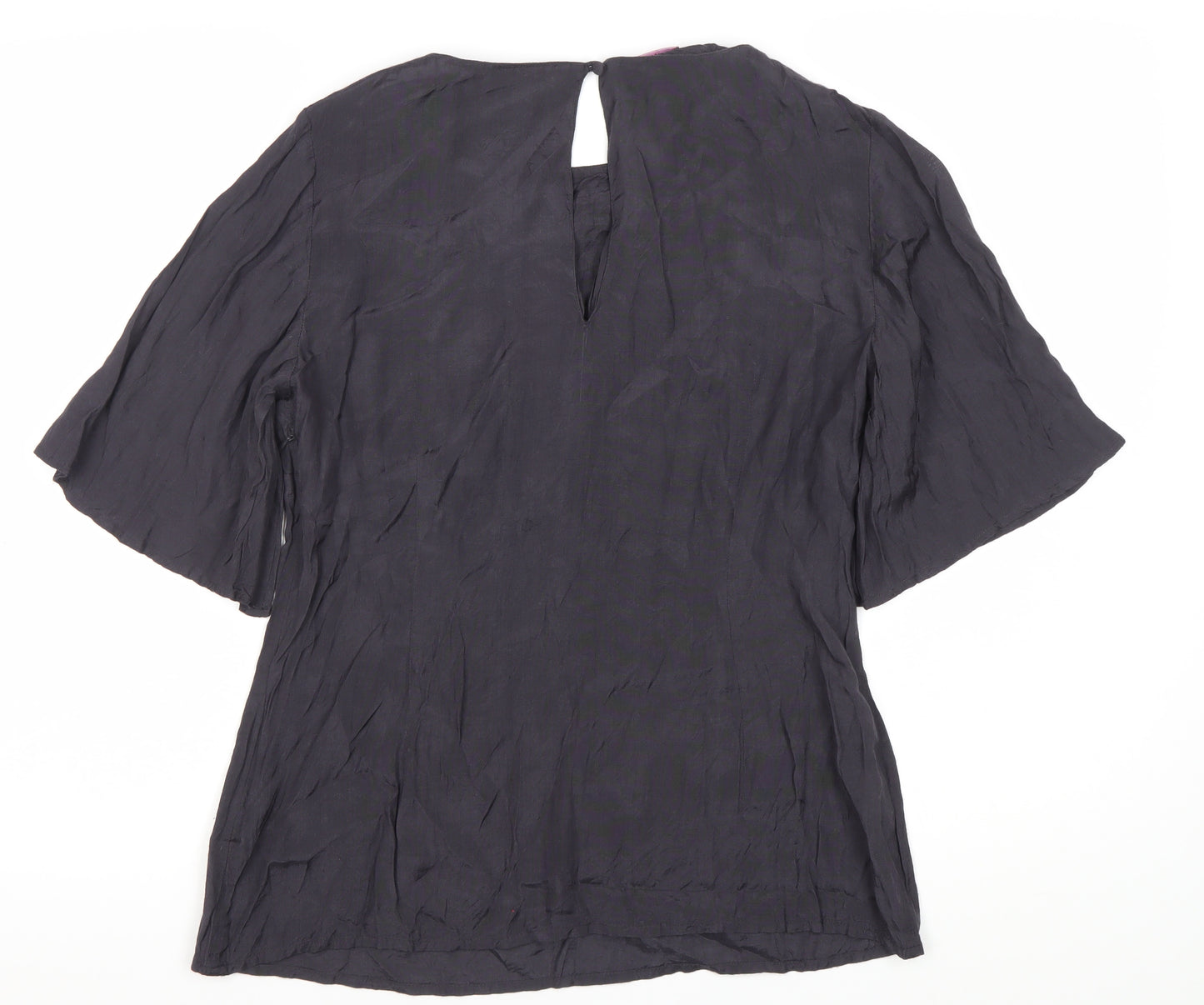 Monsoon Black Beaded Blouse, Size 12, Women's Partywear